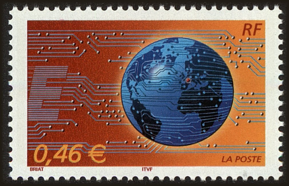 Front view of France 2918 collectors stamp