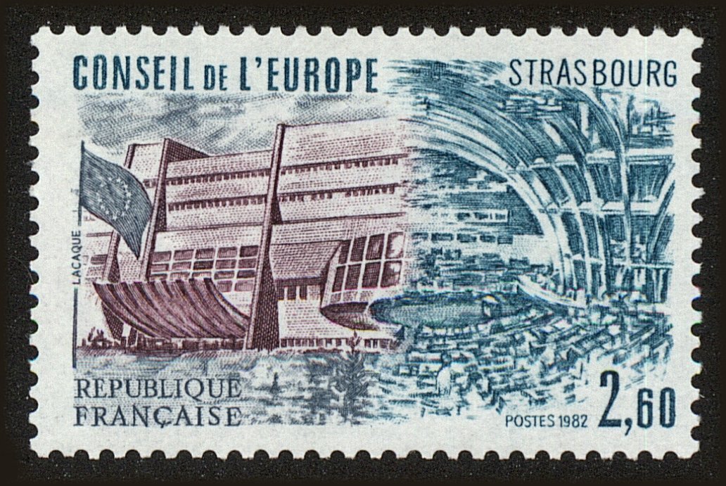Front view of France 1O34 collectors stamp
