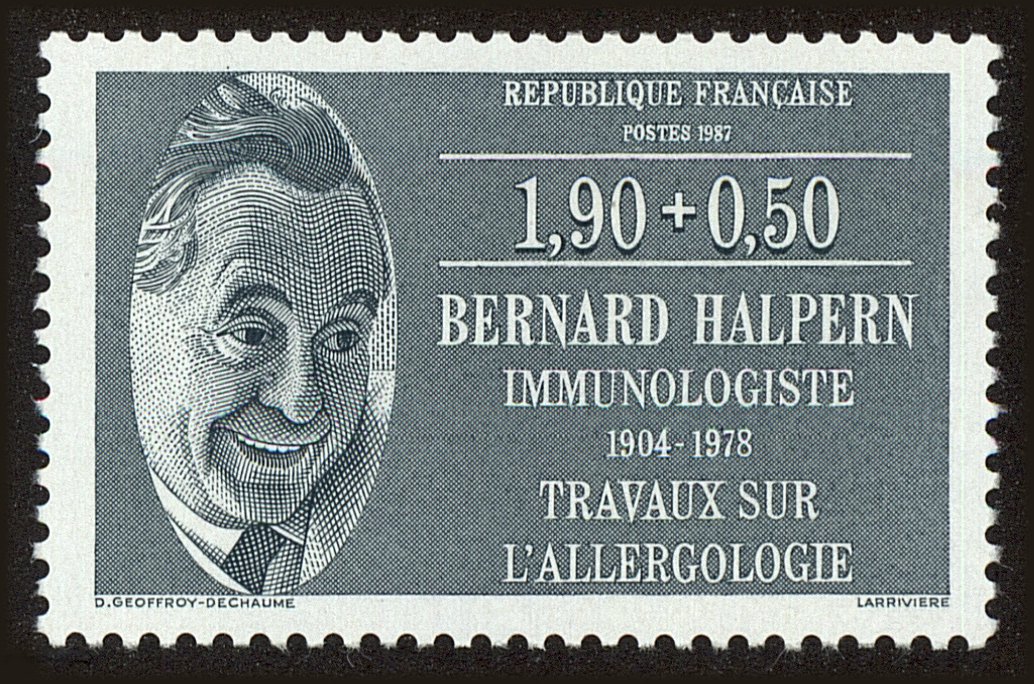 Front view of France B586 collectors stamp