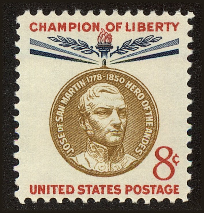 Front view of United States 1126 collectors stamp