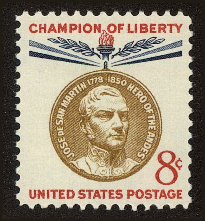 Front view of United States 1126 collectors stamp