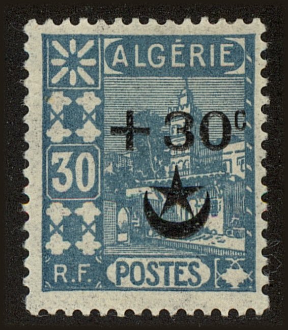 Front view of Algeria B6 collectors stamp