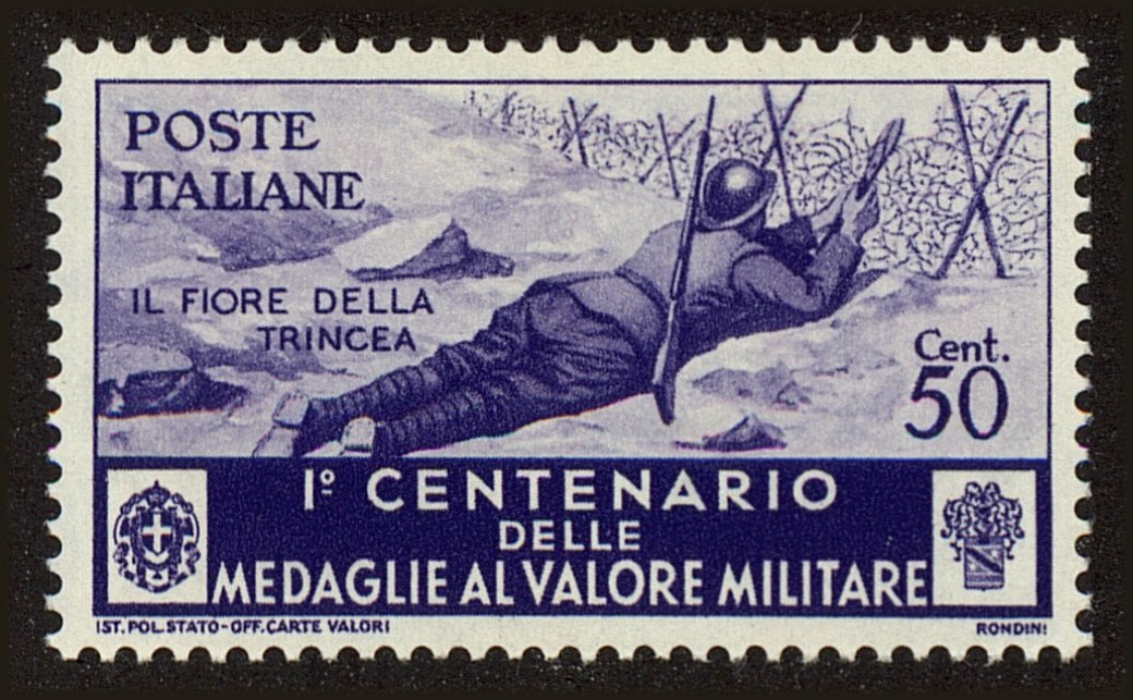 Front view of Italy 336 collectors stamp