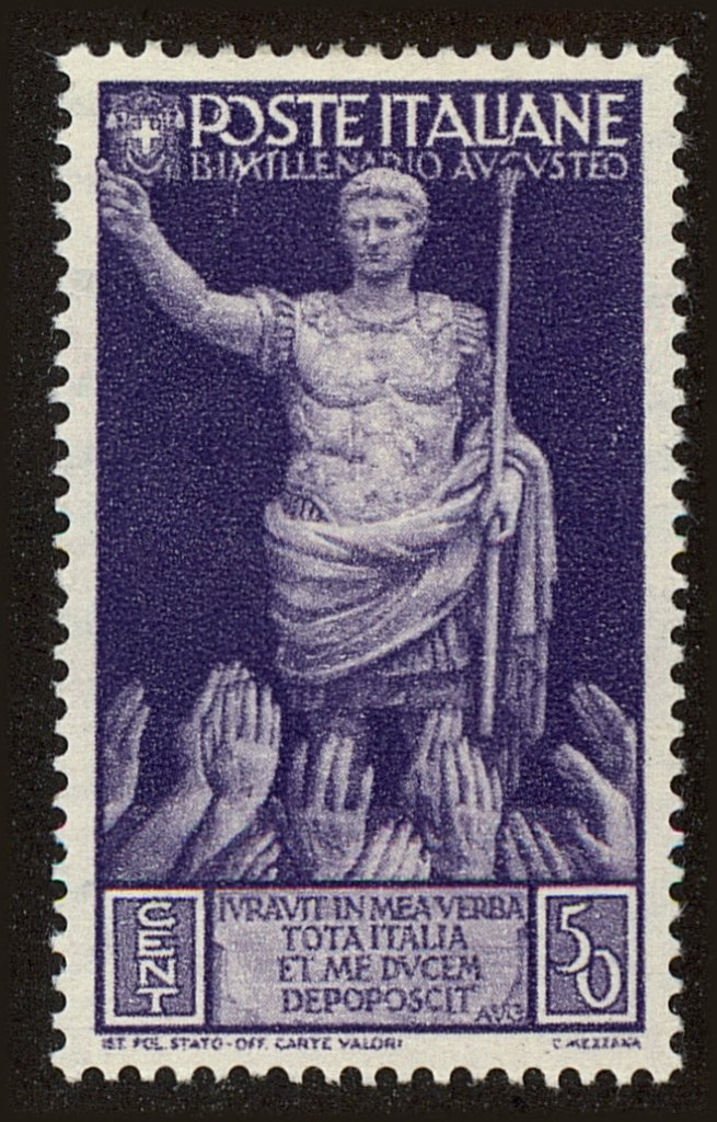 Front view of Italy 382 collectors stamp