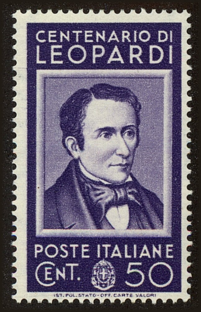 Front view of Italy 391 collectors stamp