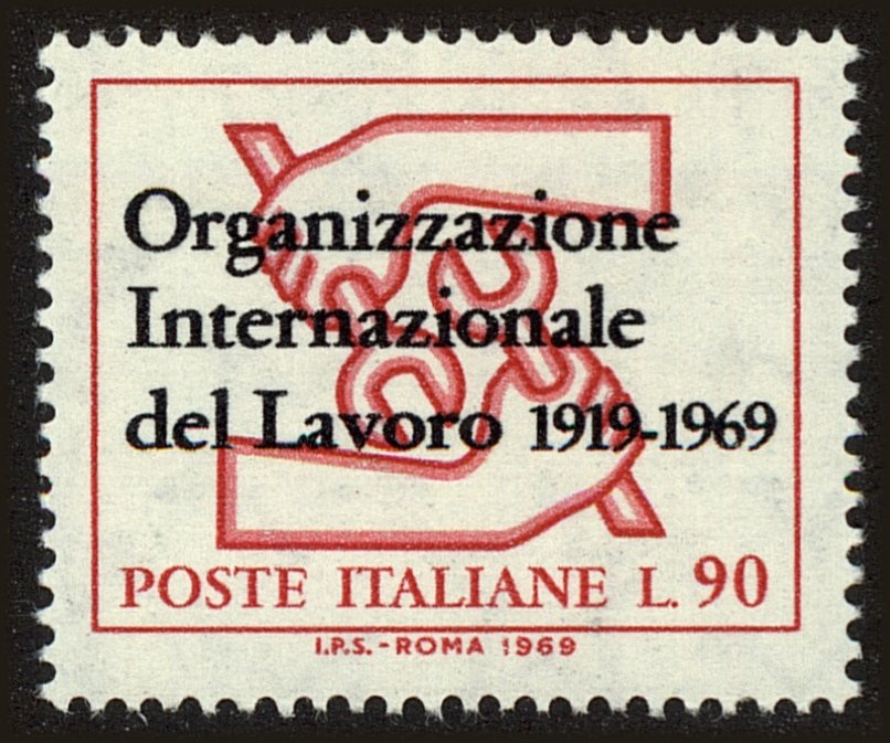 Front view of Italy 1004 collectors stamp