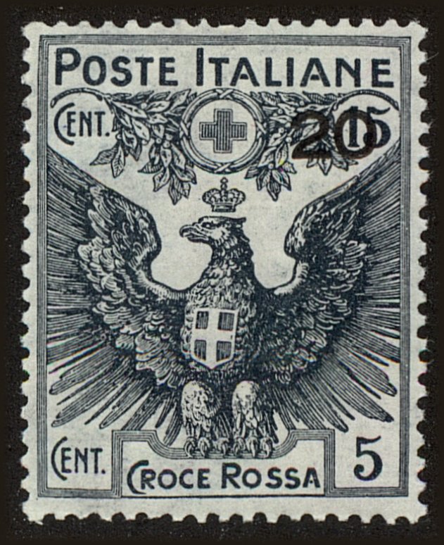 Front view of Italy B4 collectors stamp