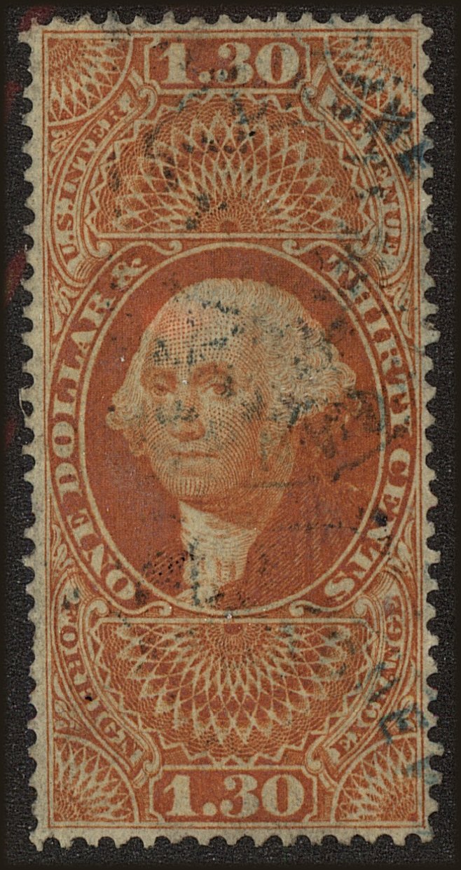 Front view of United States R77c collectors stamp