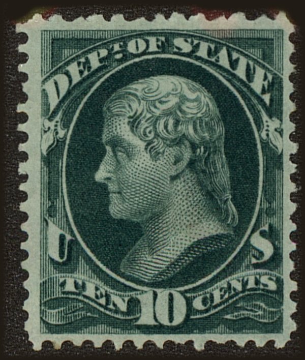Front view of United States O62 collectors stamp