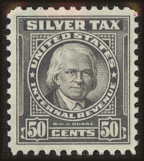 Front view of United States RG118 collectors stamp