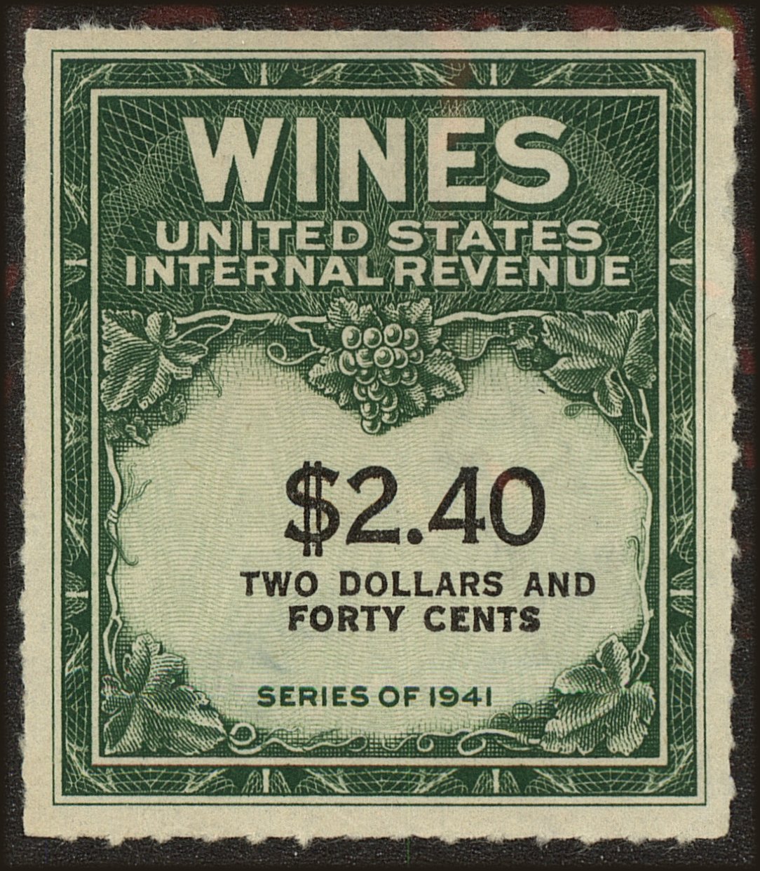 Front view of United States RE153 collectors stamp