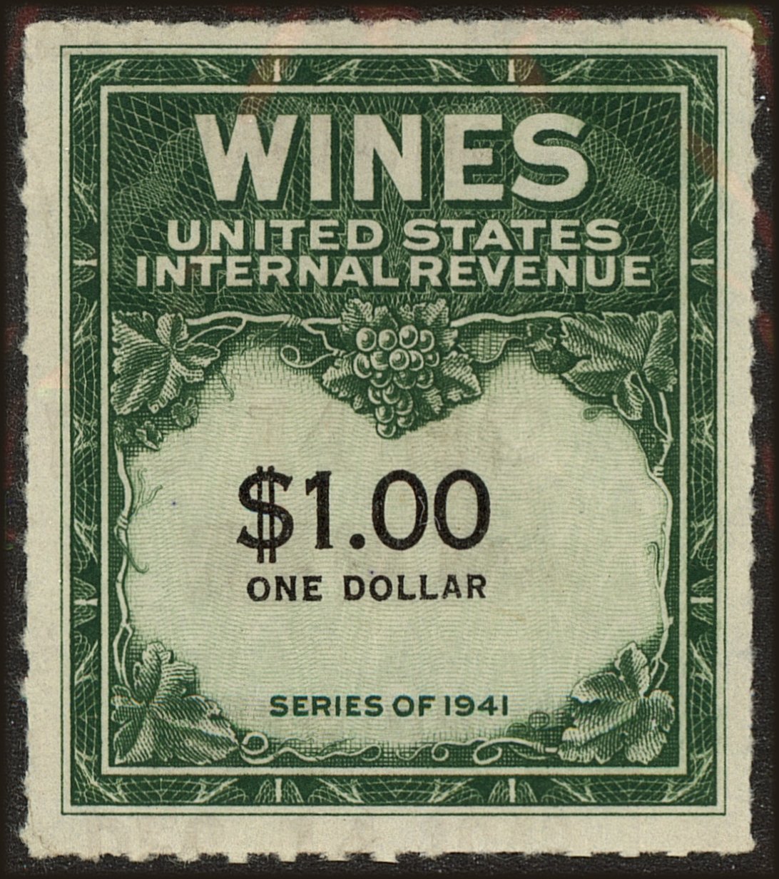 Front view of United States RE173 collectors stamp