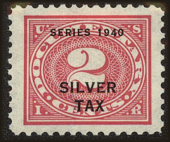 Front view of United States RG38 collectors stamp