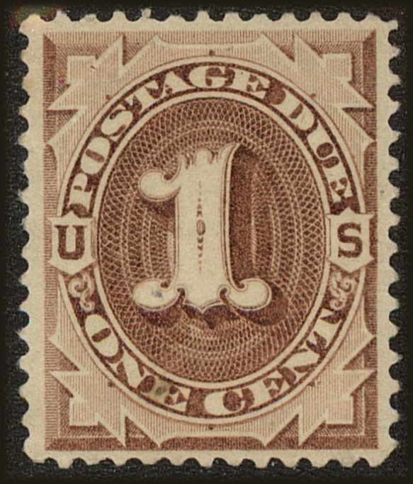 Front view of United States J1 collectors stamp
