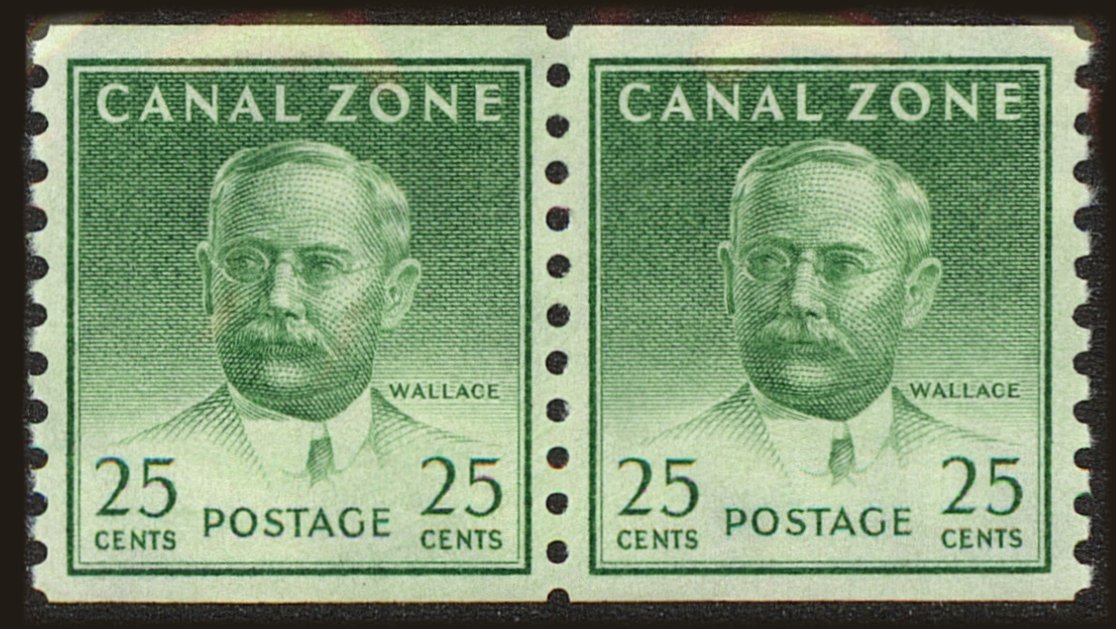 Front view of Canal Zone 162 collectors stamp