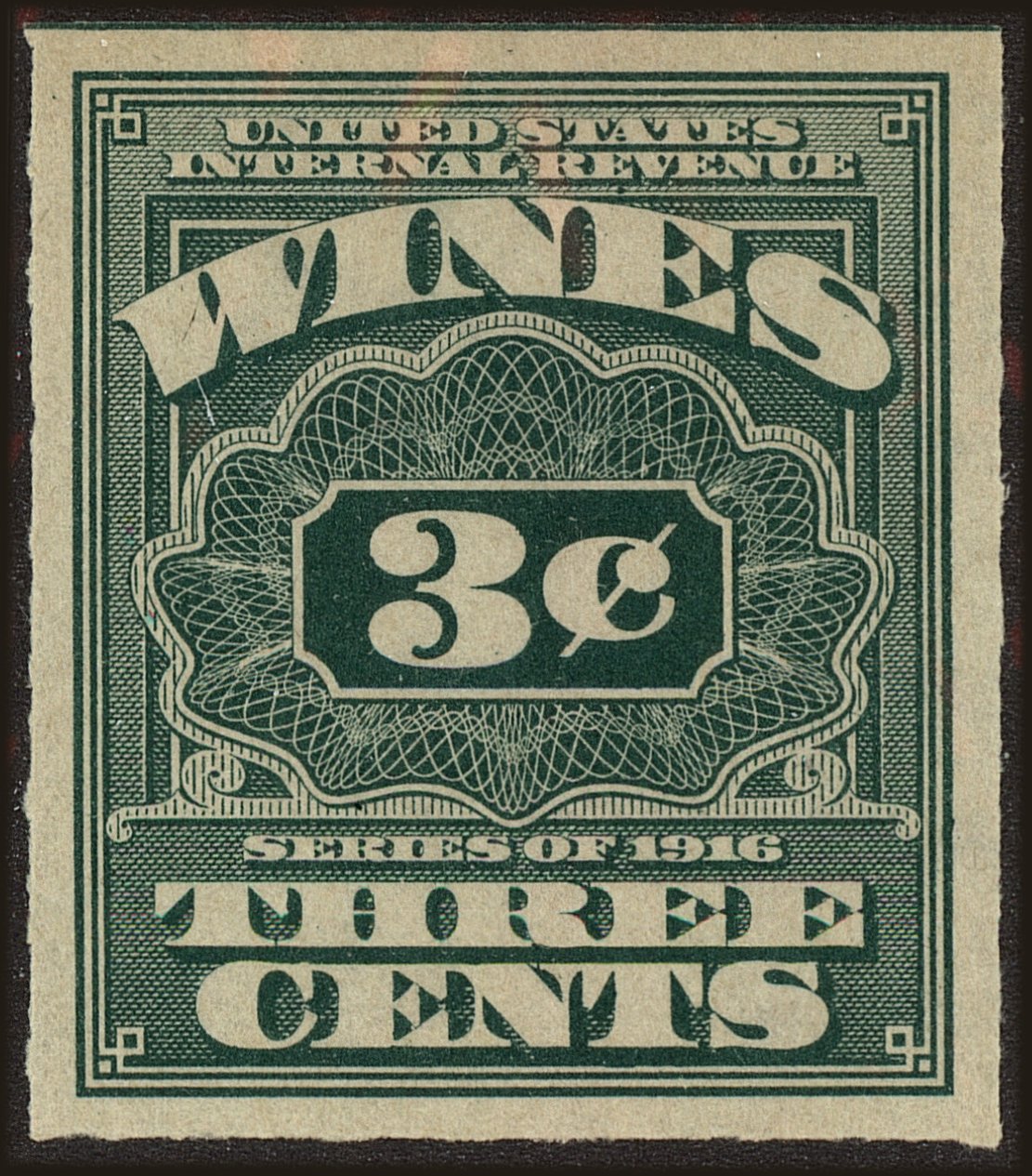 Front view of United States RE33 collectors stamp