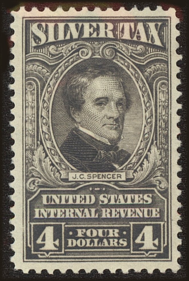 Front view of United States RG123 collectors stamp