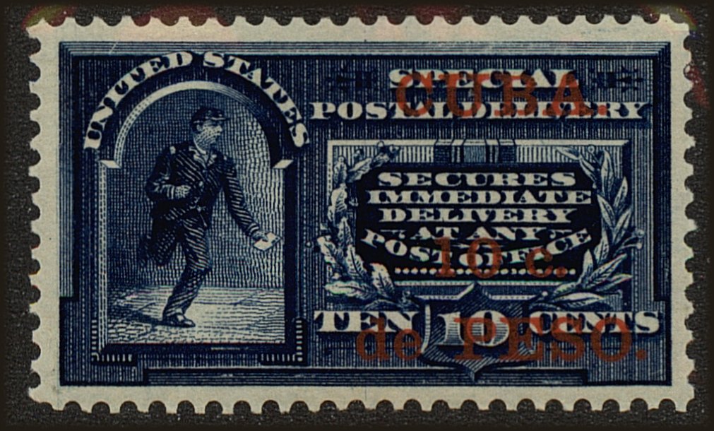 Front view of Cuba (US) E1 collectors stamp