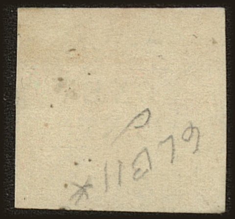 Back view of United States 6LBScott #11 stamp