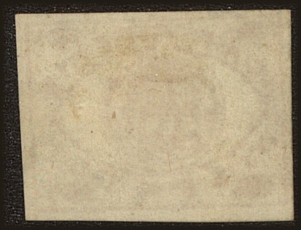 Back view of United States 1LBScott #7 stamp