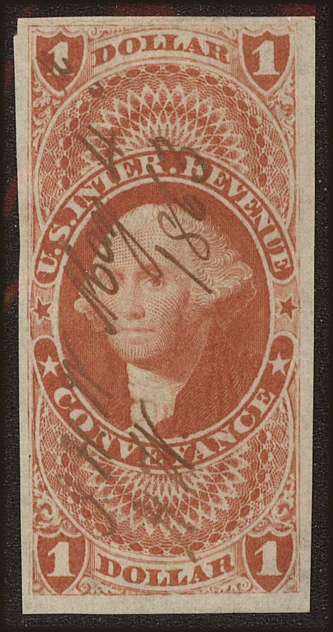 Front view of United States R66a collectors stamp