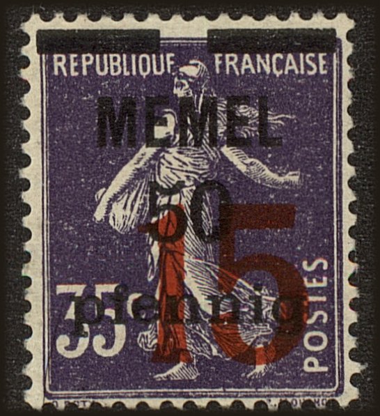 Front view of Memel 45 collectors stamp