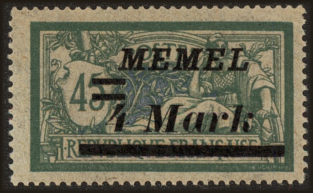 Front view of Memel 77 collectors stamp