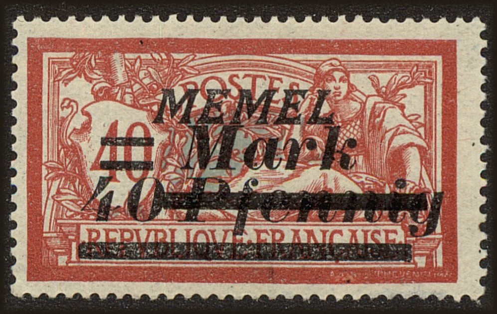 Front view of Memel 95 collectors stamp