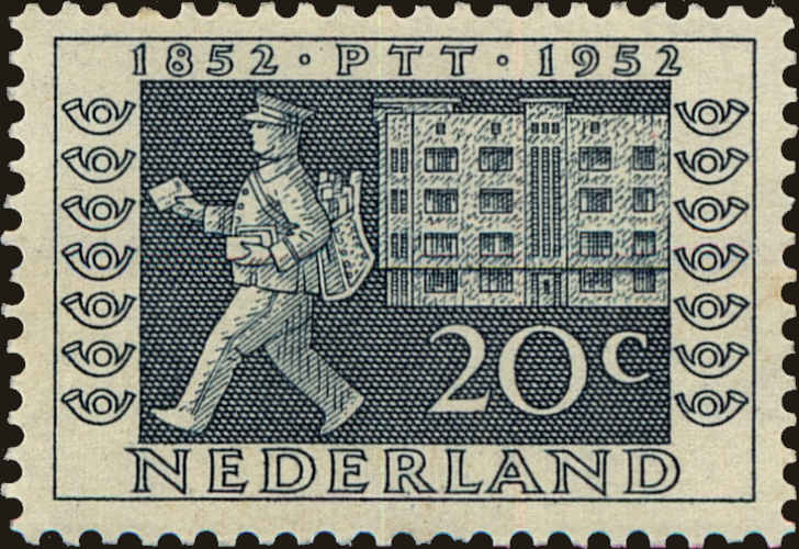 Front view of Netherlands 335 collectors stamp