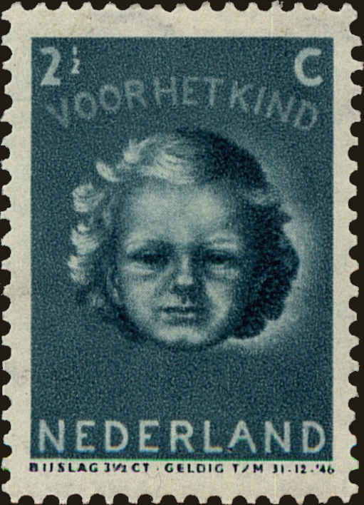 Front view of Netherlands B155 collectors stamp