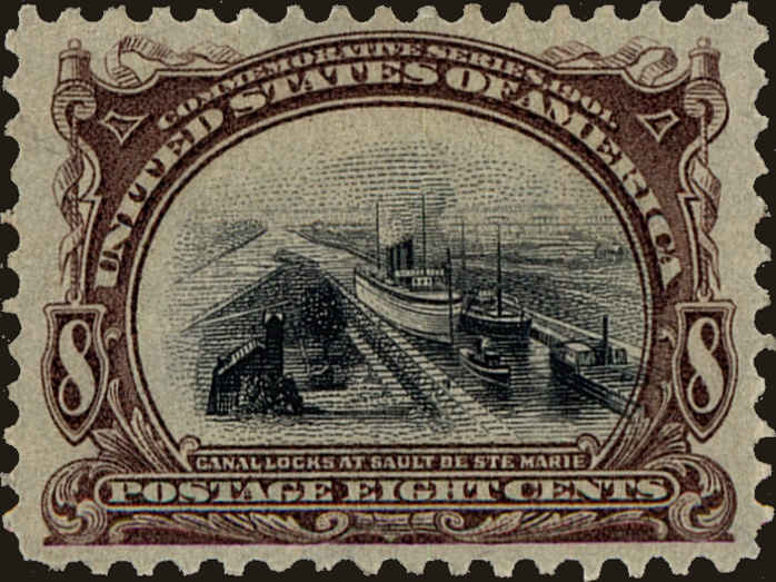Front view of United States 298 collectors stamp