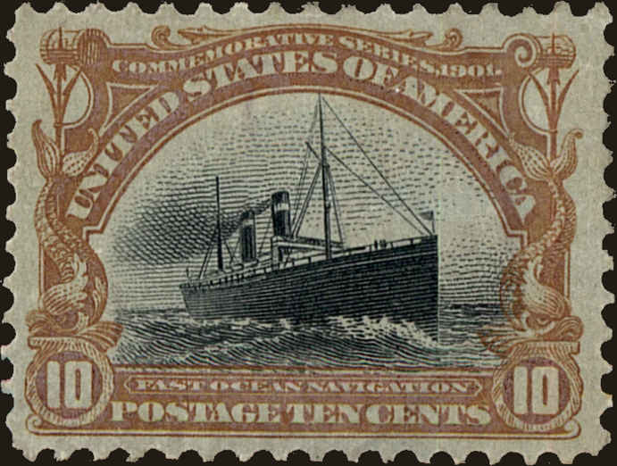 Front view of United States 299 collectors stamp