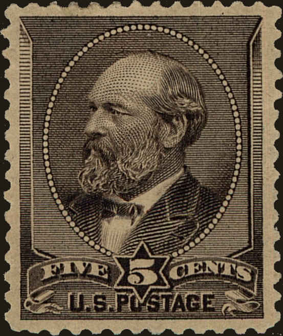 Front view of United States 205 collectors stamp