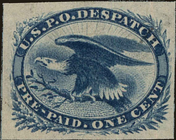 Front view of United States LO2 collectors stamp