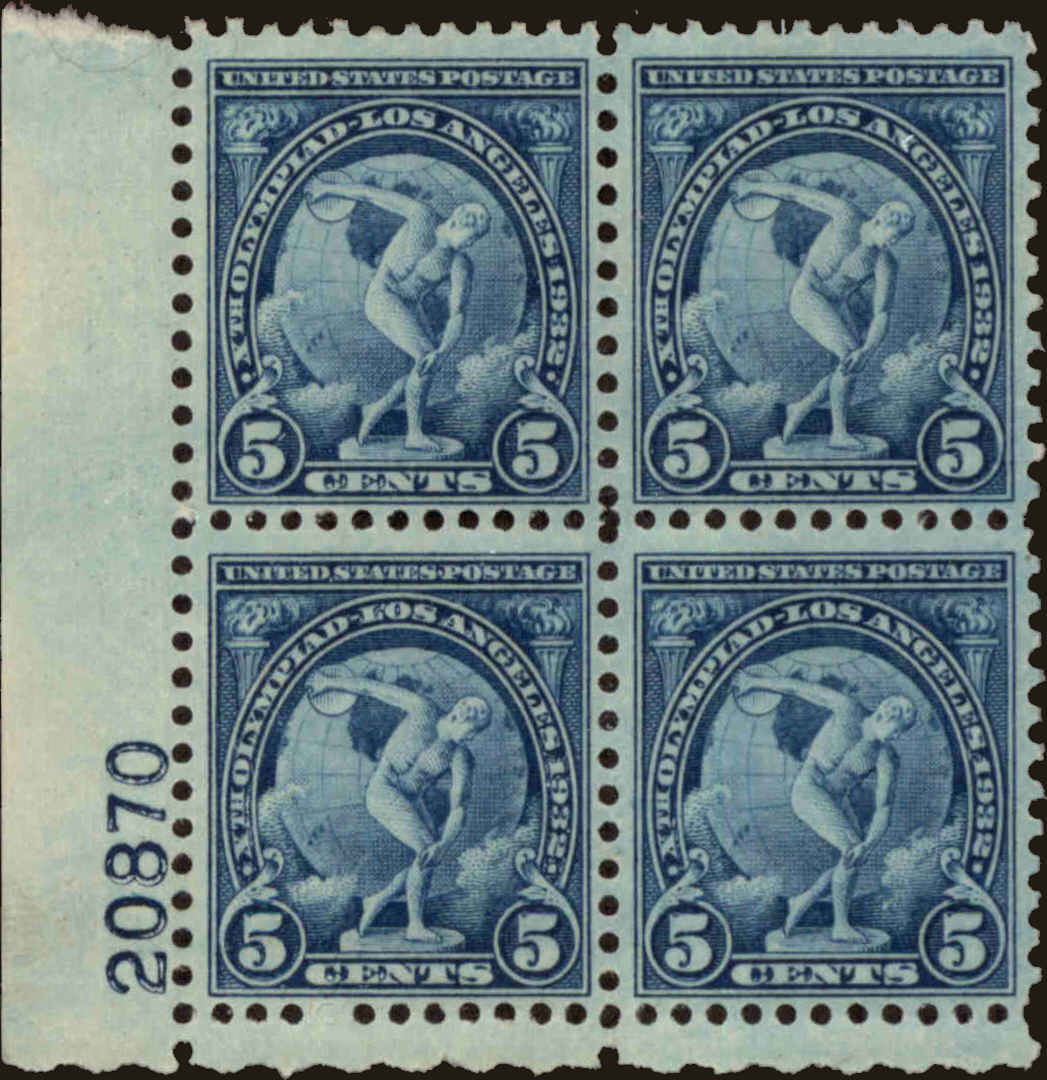 Front view of United States 719 collectors stamp
