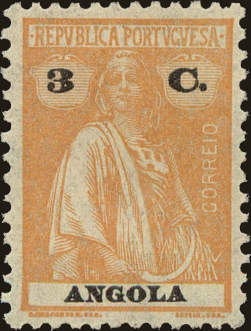 Front view of Angola 158G collectors stamp
