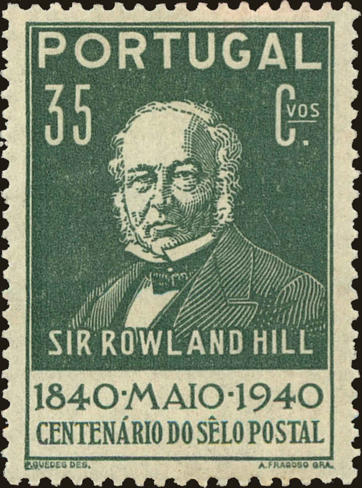 Front view of Portugal 597 collectors stamp