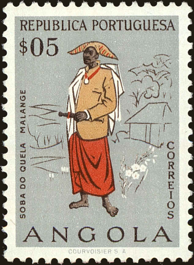 Front view of Angola 395 collectors stamp