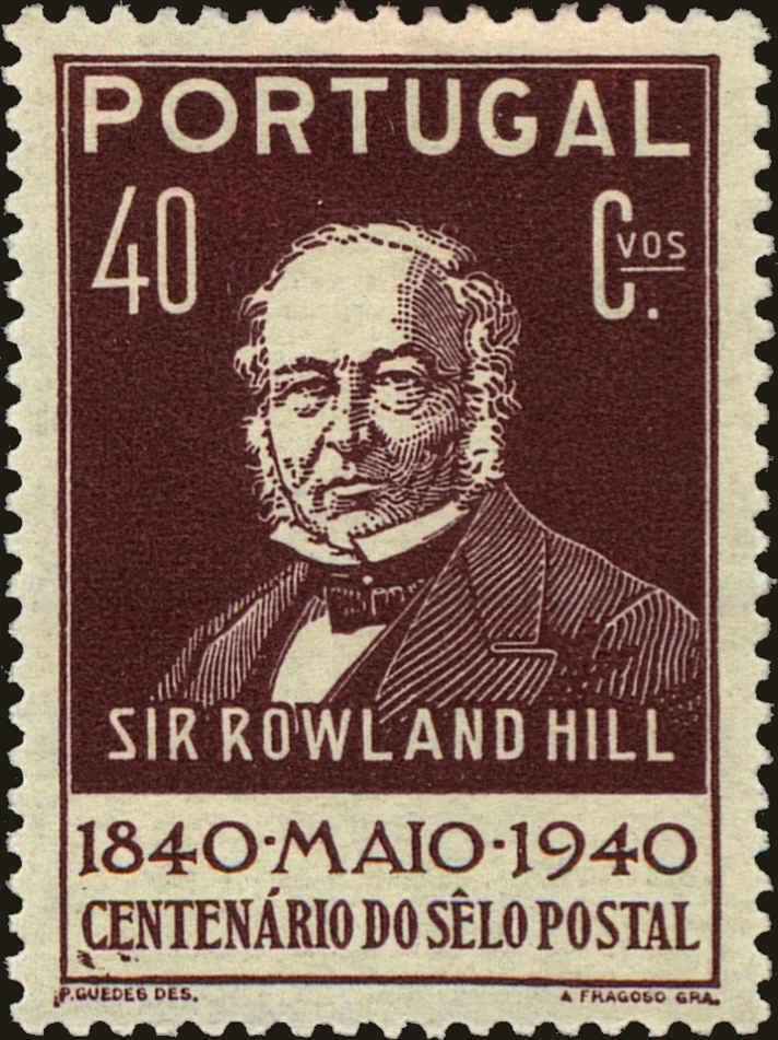 Front view of Portugal 598 collectors stamp