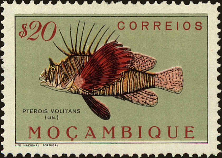 Front view of Mozambique 335 collectors stamp