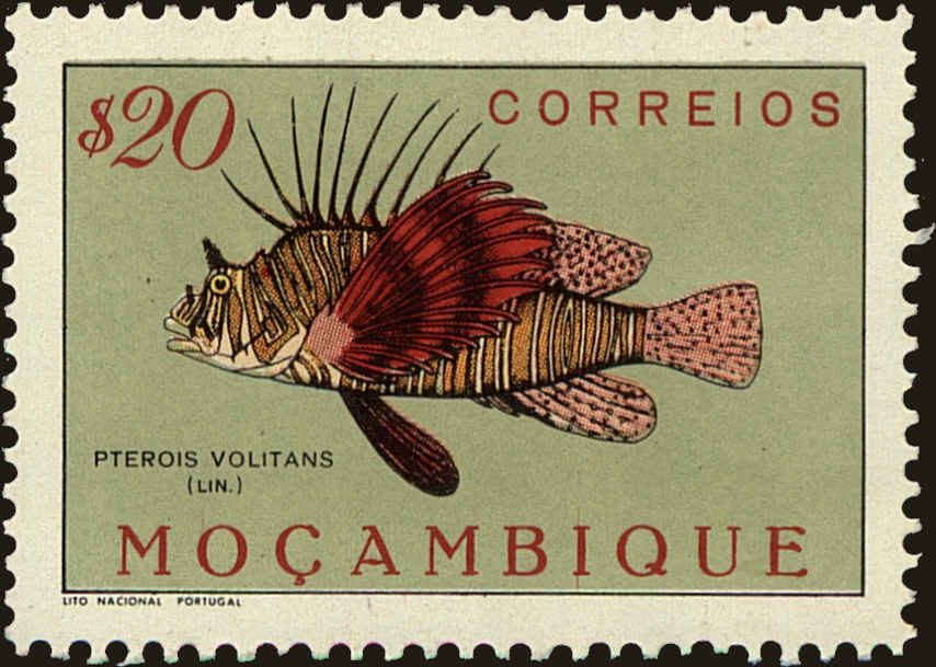 Front view of Mozambique 335 collectors stamp