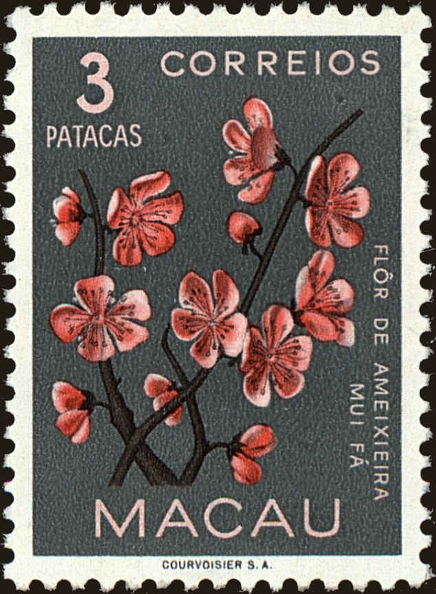 Front view of Macao 380 collectors stamp