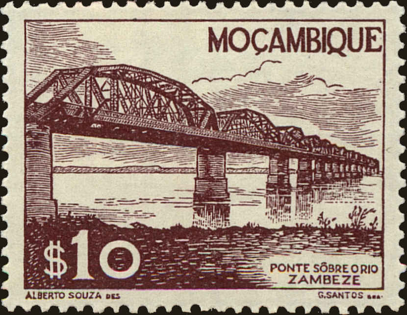 Front view of Mozambique 306 collectors stamp