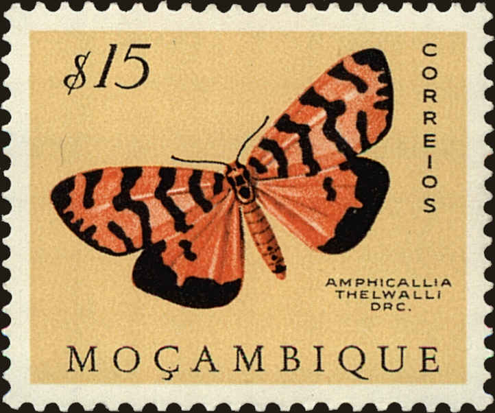 Front view of Mozambique 365 collectors stamp