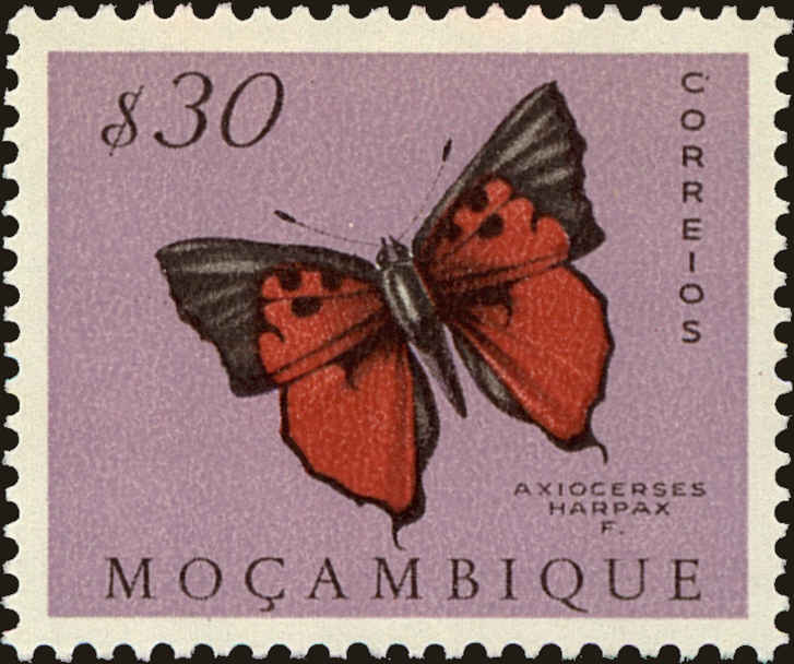 Front view of Mozambique 367 collectors stamp