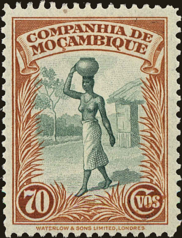 Front view of Mozambique Company 185 collectors stamp