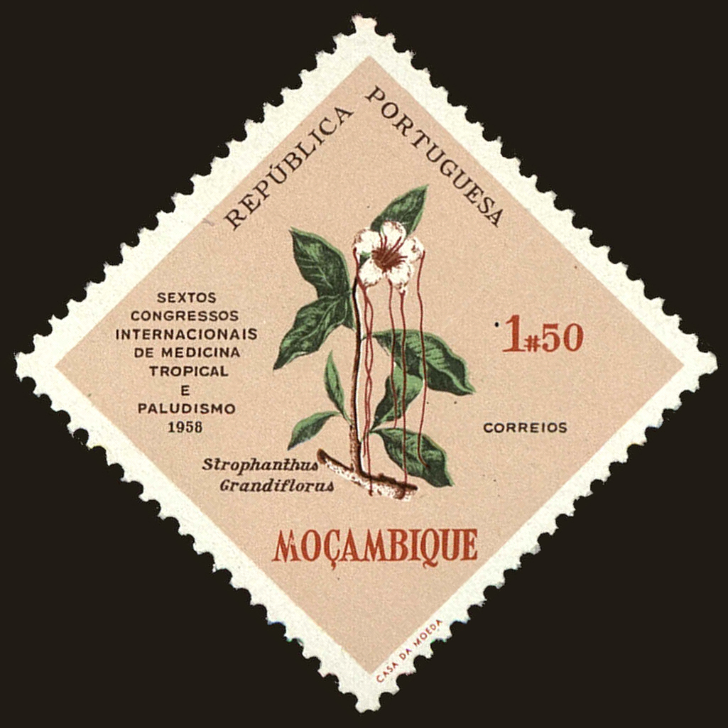 Front view of Mozambique 404 collectors stamp