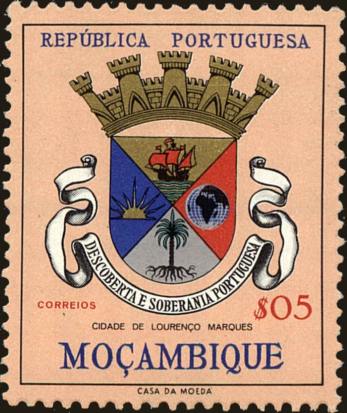 Front view of Mozambique 407 collectors stamp