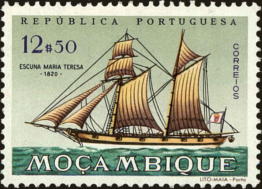 Front view of Mozambique 451 collectors stamp
