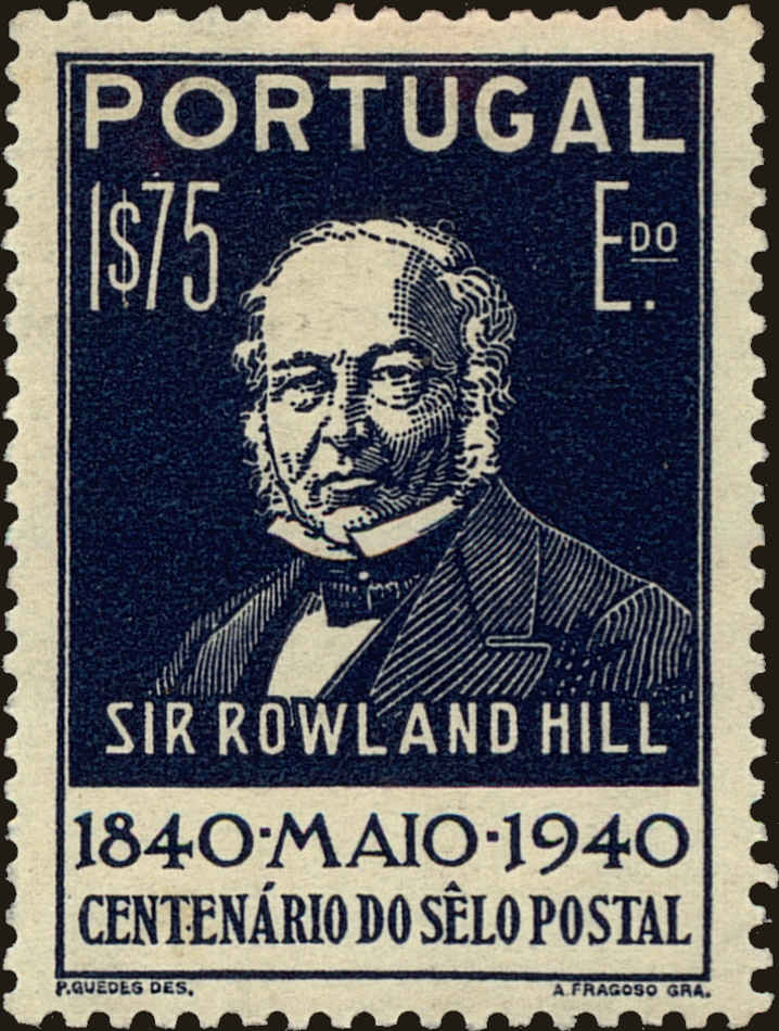 Front view of Portugal 602 collectors stamp